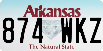 AR license plate 874WKZ