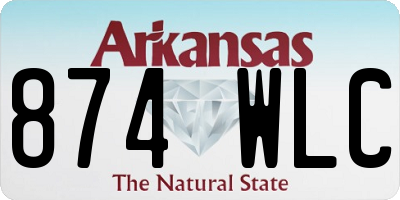 AR license plate 874WLC