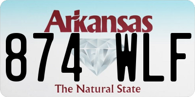 AR license plate 874WLF