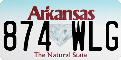 AR license plate 874WLG