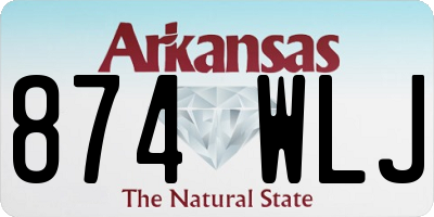 AR license plate 874WLJ