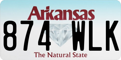 AR license plate 874WLK