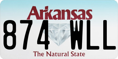 AR license plate 874WLL