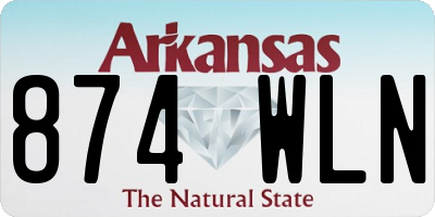 AR license plate 874WLN