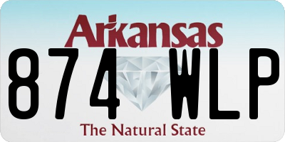 AR license plate 874WLP