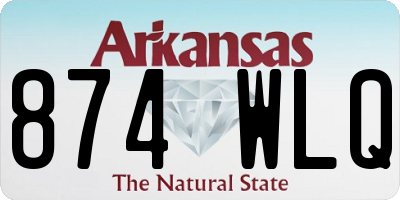 AR license plate 874WLQ