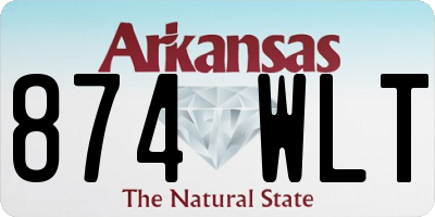 AR license plate 874WLT