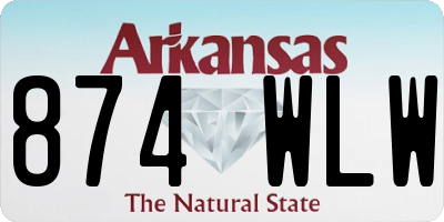 AR license plate 874WLW