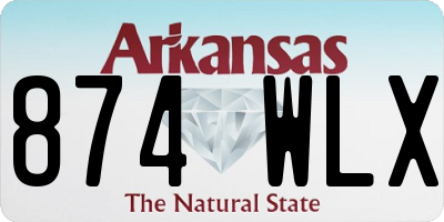 AR license plate 874WLX