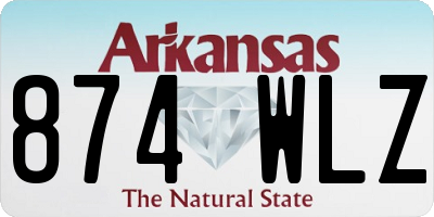 AR license plate 874WLZ