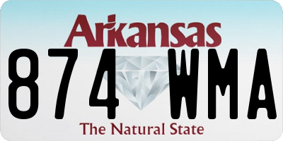 AR license plate 874WMA