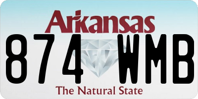 AR license plate 874WMB