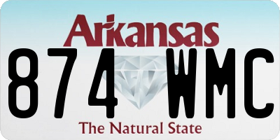 AR license plate 874WMC