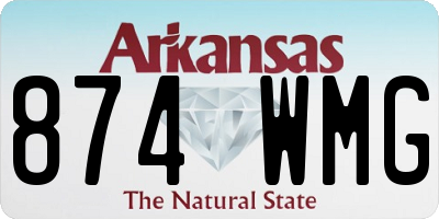 AR license plate 874WMG