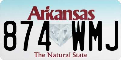 AR license plate 874WMJ
