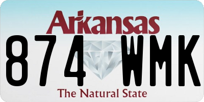 AR license plate 874WMK