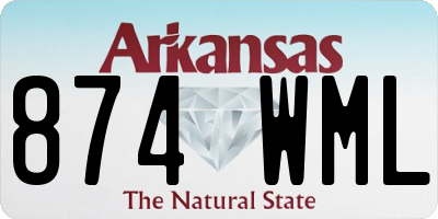 AR license plate 874WML