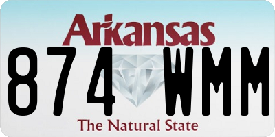 AR license plate 874WMM