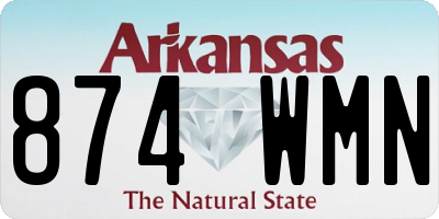 AR license plate 874WMN