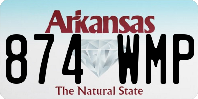 AR license plate 874WMP