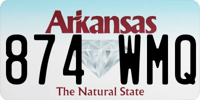 AR license plate 874WMQ