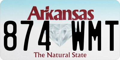 AR license plate 874WMT
