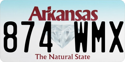 AR license plate 874WMX
