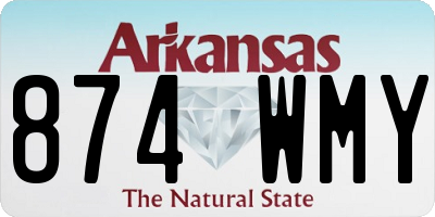 AR license plate 874WMY