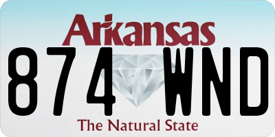 AR license plate 874WND