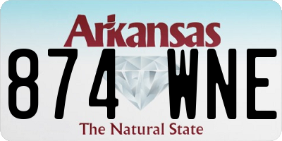 AR license plate 874WNE
