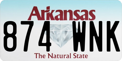 AR license plate 874WNK