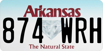 AR license plate 874WRH