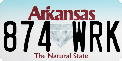 AR license plate 874WRK