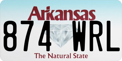 AR license plate 874WRL