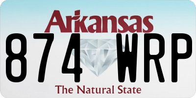 AR license plate 874WRP