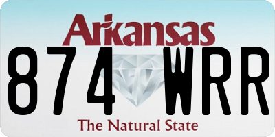 AR license plate 874WRR