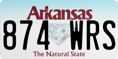 AR license plate 874WRS