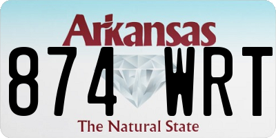 AR license plate 874WRT