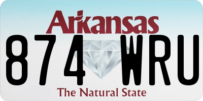 AR license plate 874WRU