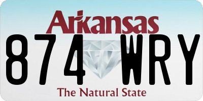 AR license plate 874WRY