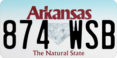 AR license plate 874WSB