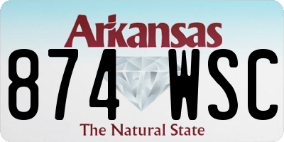 AR license plate 874WSC