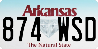 AR license plate 874WSD