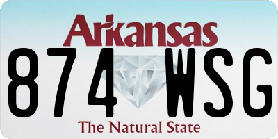 AR license plate 874WSG