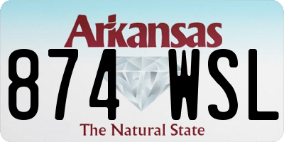 AR license plate 874WSL