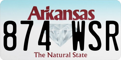 AR license plate 874WSR