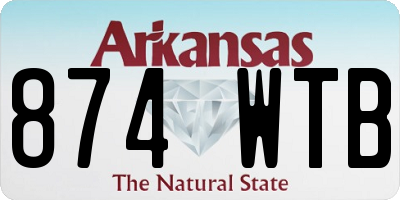 AR license plate 874WTB