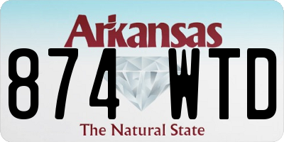 AR license plate 874WTD