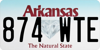 AR license plate 874WTE