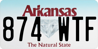 AR license plate 874WTF